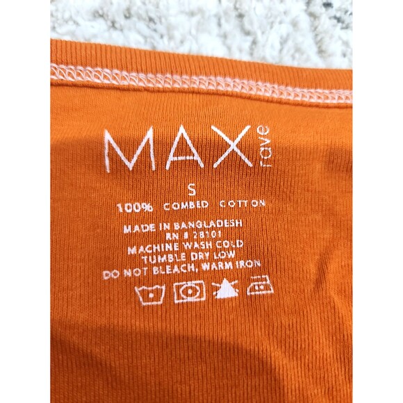 MAX RAVE Slim form fitted Women Small Orange Bella Swan Elena Gilbert vibes 90s - Picture 2 of 7